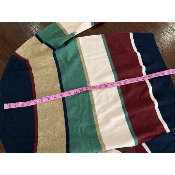 NWT J.Crew 100% Cashmere Crewneck Sweater Stripe BI838 Mens Size Medium M $168 - Picture 11 of 11